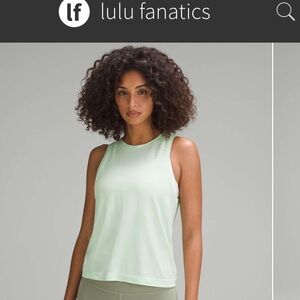 Lululemon Train to Be Tank Top Sz 14 Kohlrabi Green Faint Pastel 1457